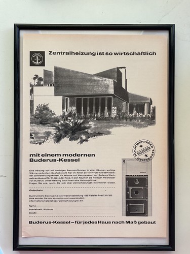 Vintage werbung 1960 buderus - vintage,
